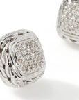 John Hardy Jewellery - Earrings - Stud John Hardy Sterling Silver Diamond Soft Rectangular Stud Earrings