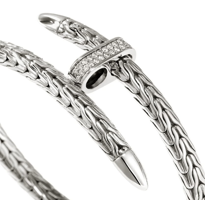 John Hardy Jewellery - Bracelet John Hardy Sterling Silver Diamond Spear Flex Cuff