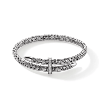 John Hardy Jewellery - Bracelet John Hardy Sterling Silver Diamond Spear Flex Cuff