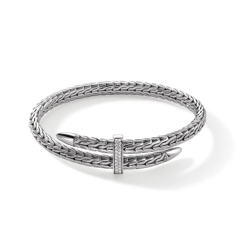 John Hardy Jewellery - Bracelet John Hardy Sterling Silver Diamond Spear Flex Cuff