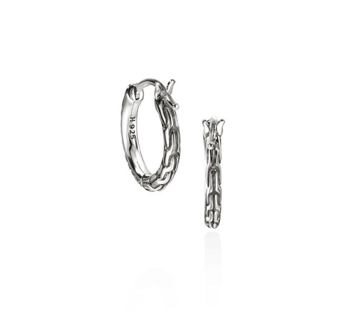 John Hardy Jewellery - Earrings - Hoop John Hardy Sterling Silver Essentials Small Diamond Pavé Hoops