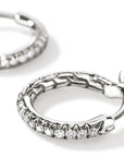 John Hardy Jewellery - Earrings - Hoop John Hardy Sterling Silver Essentials Small Diamond Pavé Hoops