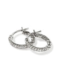 John Hardy Jewellery - Earrings - Hoop John Hardy Sterling Silver Essentials Small Diamond Pavé Hoops