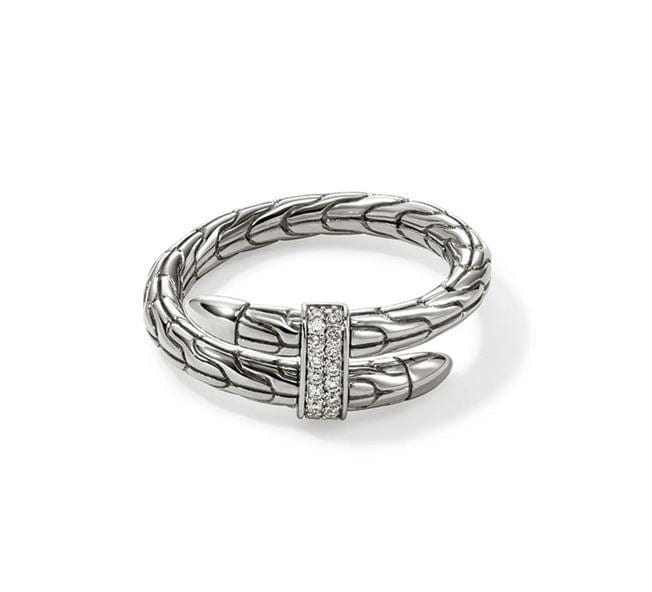 John Hardy Jewellery - Rings John Hardy Sterling Silver Spear Ring with Diamonds