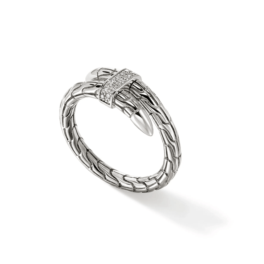 John Hardy Jewellery - Rings John Hardy Sterling Silver Spear Ring with Diamonds