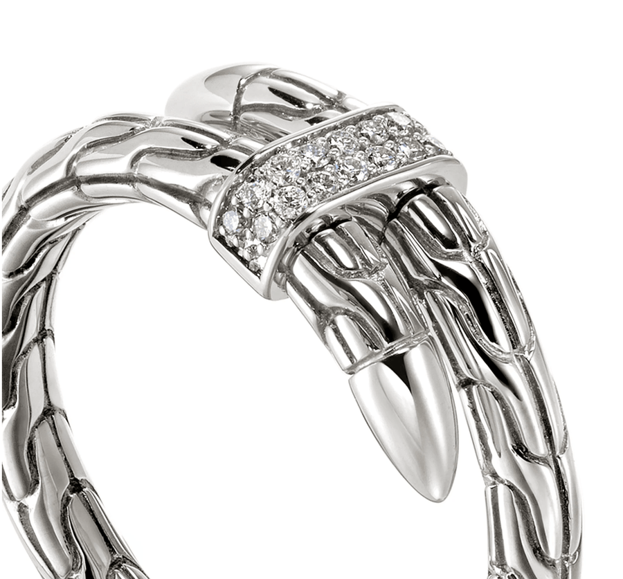 John Hardy Jewellery - Rings John Hardy Sterling Silver Spear Ring with Diamonds