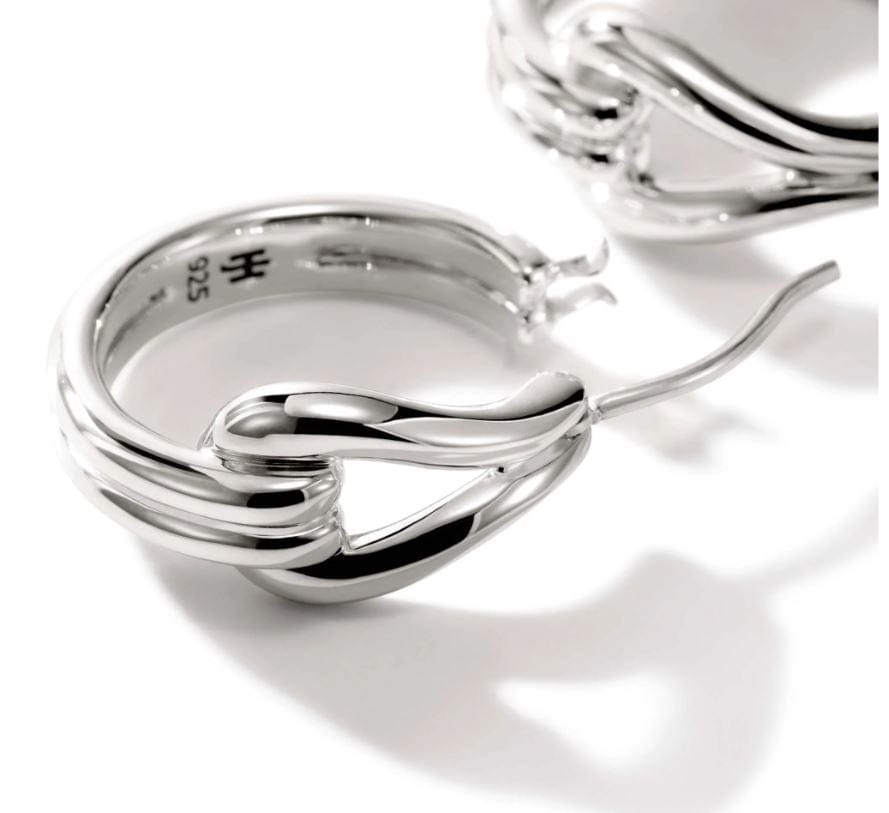 John Hardy Jewellery - Earrings John Hardy Sterling Silver Surf Hoop Earrings