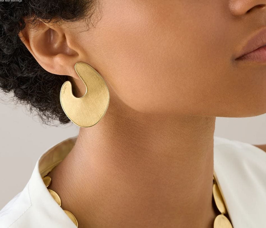 Marco Bicego Jewellery - Earrings Marco Bicego 18K Lunaria Leaf Curl Statement Earrings