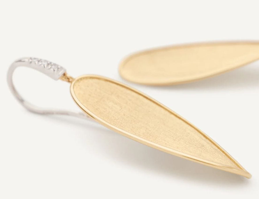 Marco Bicego Jewellery - Earrings - Drop Marco Bicego 18K Lunaria Twist With Diamonds Drop Earrings
