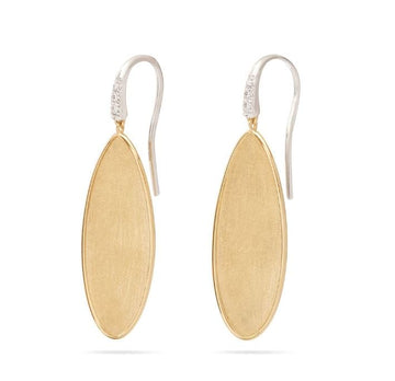 Marco Bicego Jewellery - Earrings - Drop Marco Bicego 18K Lunaria Twist With Diamonds Drop Earrings