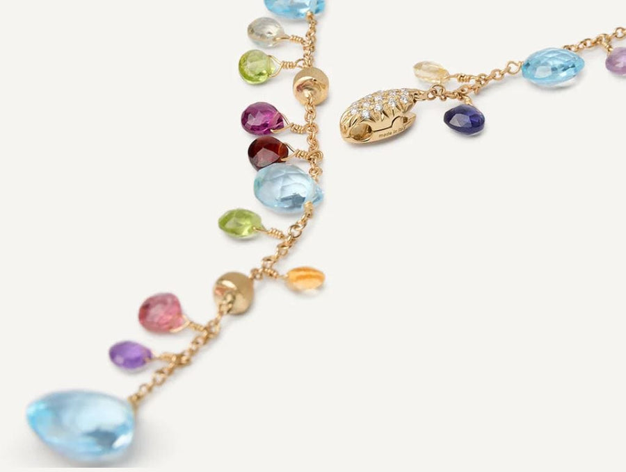 Marco Bicego Jewellery - Necklace Marco Bicego 18K Paradise Mixed Gem Cascade Necklace
