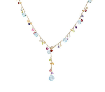 Marco Bicego Jewellery - Necklace Marco Bicego 18K Paradise Mixed Gem Cascade Necklace