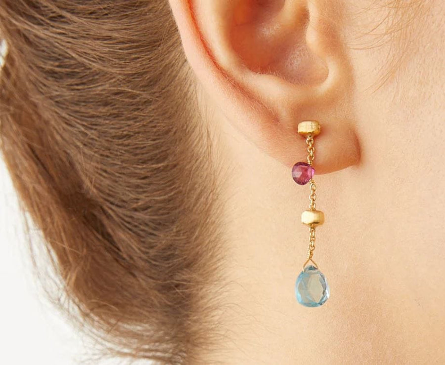 Marco Bicego Jewellery - Earrings Marco Bicego 18K Paradise Mixed Gem Drop Earrings