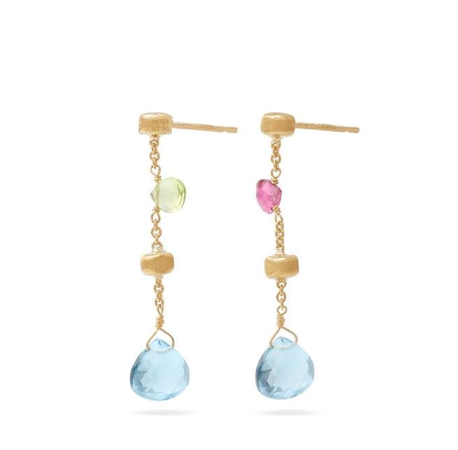 Marco Bicego Jewellery - Earrings Marco Bicego 18K Paradise Mixed Gem Drop Earrings