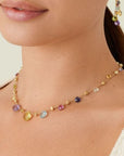 Marco Bicego Jewellery - Necklace Marco Bicego 18K Paradise Mixed Gem Drop Necklace