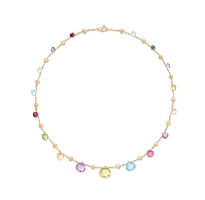 Marco Bicego Jewellery - Necklace Marco Bicego 18K Paradise Mixed Gem Drop Necklace