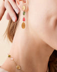 Marco Bicego Jewellery - Earrings - Drop Marco Bicego 18K Yellow Gold Lunaria Color Mixed Tourmaline Drop Earrings