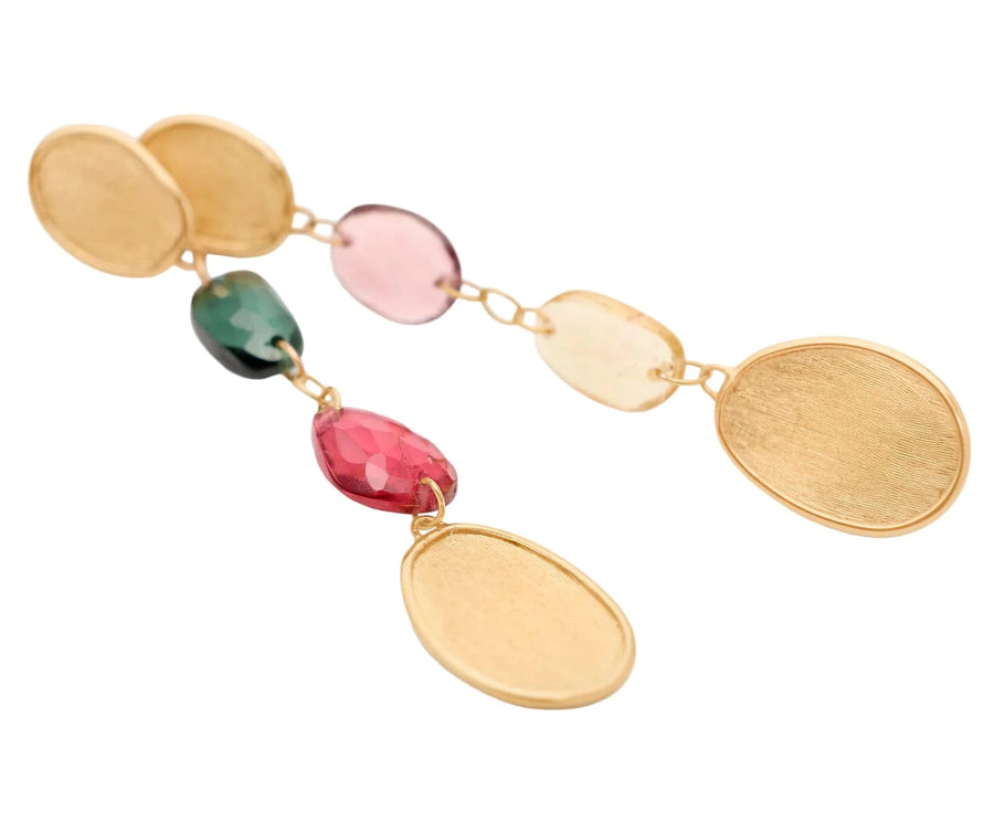 Marco Bicego Jewellery - Earrings - Drop Marco Bicego 18K Yellow Gold Lunaria Color Mixed Tourmaline Drop Earrings