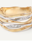 Marco Bicego Jewellery - Rings Marco Bicego 18K Yellow Gold Marrakeck Onde Diamond Five Band Ring Size 7