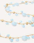 Marco Bicego Jewellery - Necklace Marco Bicego 18K Yellow Gold Paradise Aquamarine Dangles Necklace