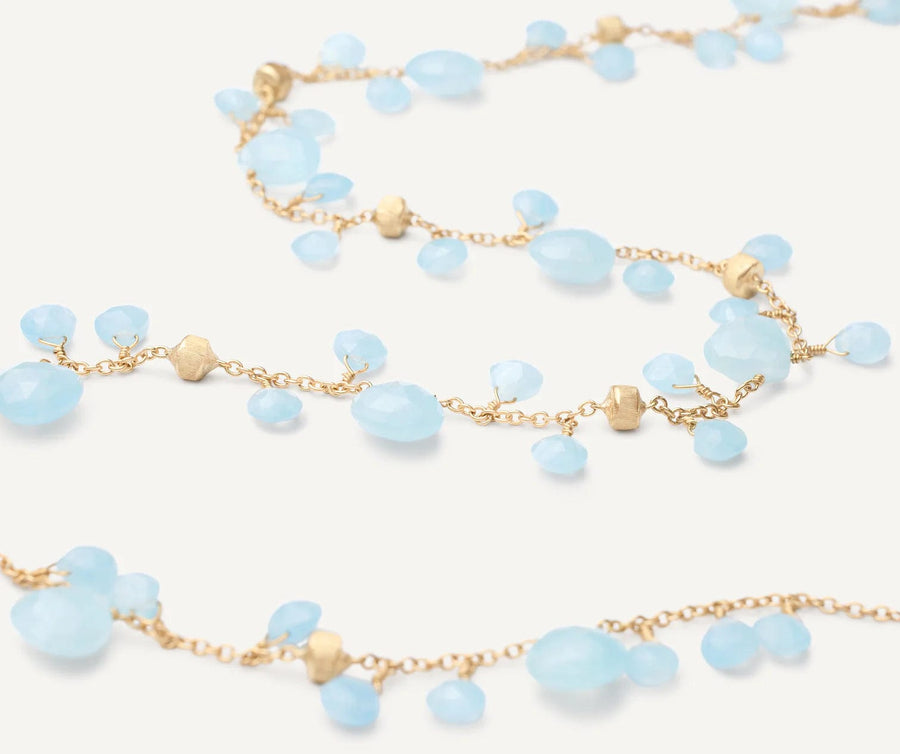 Marco Bicego Jewellery - Necklace Marco Bicego 18K Yellow Gold Paradise Aquamarine Dangles Necklace