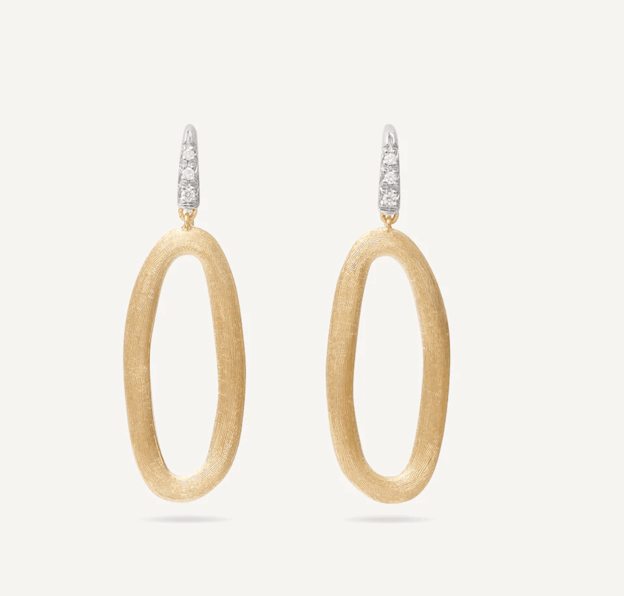 Marco Bicego Jewellery - Earrings - Drop Marco Bicego Jaipur 18k Yellow Gold Link Earrings with Diamonds