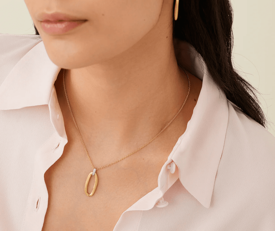 Marco Bicego Jewellery - Necklace Marco Bicego Jaipur 18k Yellow Gold Oval Link Pendant Necklace