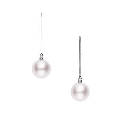 Mikimoto Jewellery - Earrings - Drop Mikimoto 18K White Gold 7mm Leverback Pearl Drop Earrings