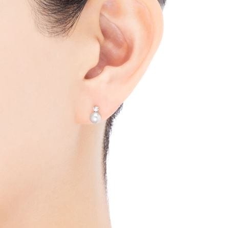 Mikimoto Jewellery - Earrings - Stud Mikimoto 18K White Gold Classic Akoya Pearl Diamond Studs