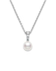 Mikimoto Jewellery - Necklace Mikimoto 18K White Gold Pearl Solitaire Diamond Necklace