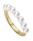 Mikimoto Jewellery - Rings Mikimoto 18K Yellow Gold 7 Pearl Stackable Ring