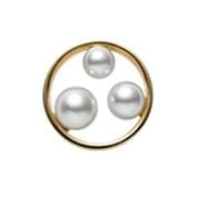 Mikimoto Jewellery - Earrings - Stud Mikimoto 18K Yellow Gold Circled Akoya Pearl Trinity Studs