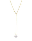 Mikimoto Jewellery - Necklace Mikimoto 18K Yellow Gold Diamond Akoya Lariat Necklace