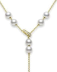 Mikimoto Jewellery - Necklace Mikimoto 18K Yellow Gold Pearls In Motion Necklace