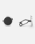 Mont Blanc Accessories - Jewellery Accessories Montblanc Steel Meisterstück Round Black Inlay Cufflinks