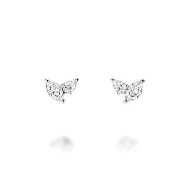NC Rae Jewellery - Earrings Noam Carver 14K White Gold Rae Double Diamond Studs