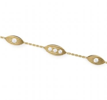 NC Rae Jewellery - Bracelet Noam Carver 14K Yellow Gold Rae 3 Station Bracelet