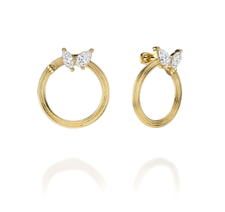 NC Rae Jewellery - Earrings Noam Carver 14K Yellow Gold Rae Diamond Circle Earrings