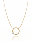 NC Rae Jewellery - Necklace Noam Carver 14K Yellow Gold Rae Diamond Circle Necklace