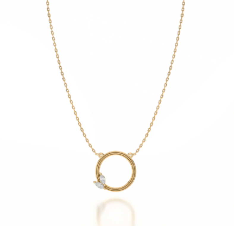 NC Rae Jewellery - Necklace Noam Carver 14K Yellow Gold Rae Diamond Circle Necklace
