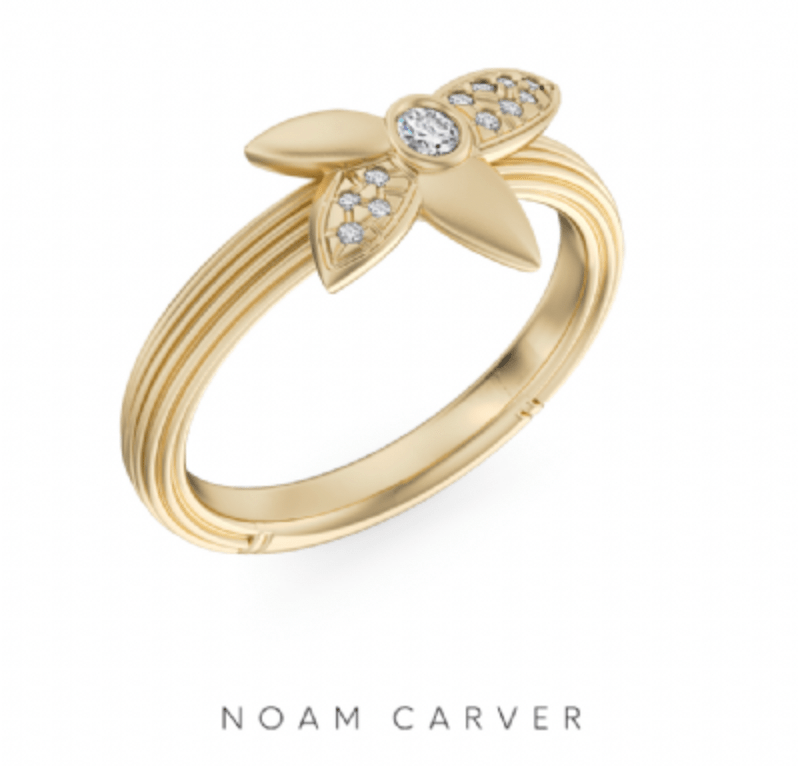NC Rae Jewellery - Rings Noam Carver 14K Yellow Gold Rae Diamond Desert Flower Ring