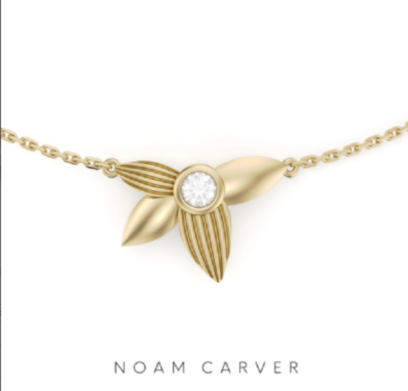 NC Rae Jewellery - Necklace Noam Carver 14K Yellow Gold Rae Diamond Flower Necklace