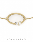 NC Rae Jewellery - Bracelet Noam Carver 14K Yellow Gold Rae Diamond Open Oval Bracelet