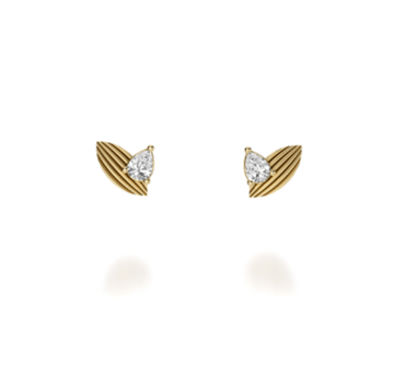 NC Rae Jewellery - Earrings Noam Carver 14K Yellow Gold Rae Diamond Petal Studs