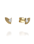 NC Rae Jewellery - Earrings Noam Carver 14K Yellow Gold Rae Diamond Petal Studs