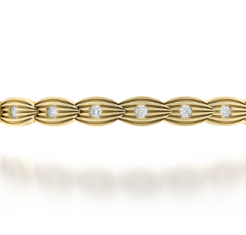 NC Rae Jewellery - Bracelet Noam Carver 14K Yellow Gold Rae Diamond Petals Line Bracelet