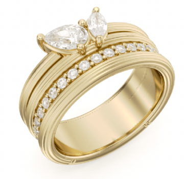 NC Rae Jewellery - Rings Noam Carver 14K Yellow Gold Rae Diamond Stack Style Ring