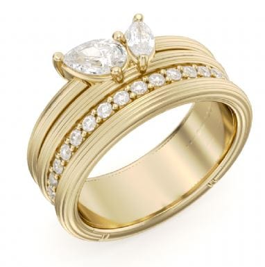 NC Rae Jewellery - Rings Noam Carver 14K Yellow Gold Rae Diamond Stack Style Ring