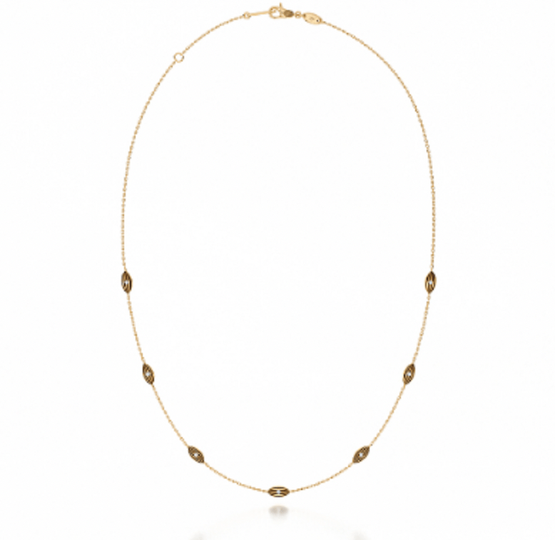 NC Rae Jewellery - Necklace Noam Carver 14K Yellow Gold Rae Diamond Station Necklace