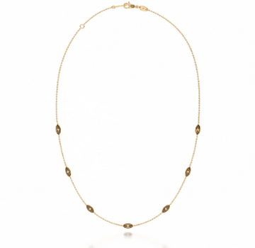 NC Rae Jewellery - Necklace Noam Carver 14K Yellow Gold Rae Diamond Station Necklace